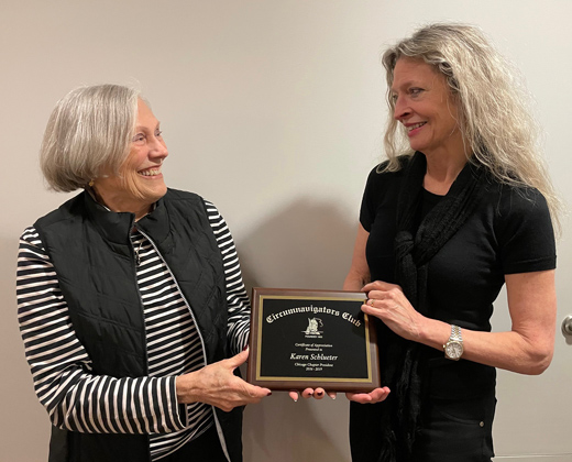 Karen Receives Plaque